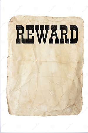 Reward Poster Stock Photo Image Of Display Type Crumpled 14934132