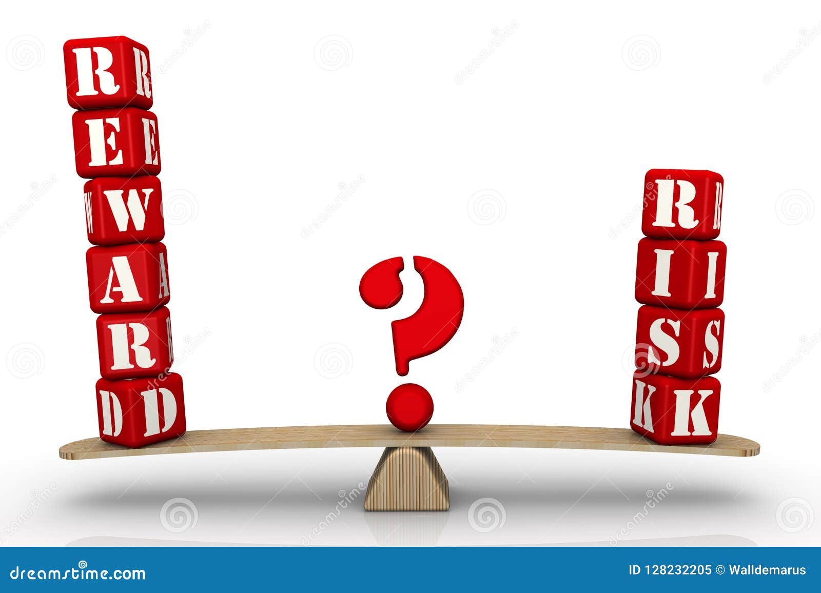Reward or Risk. the Problem of Choice Stock Illustration - Illustration