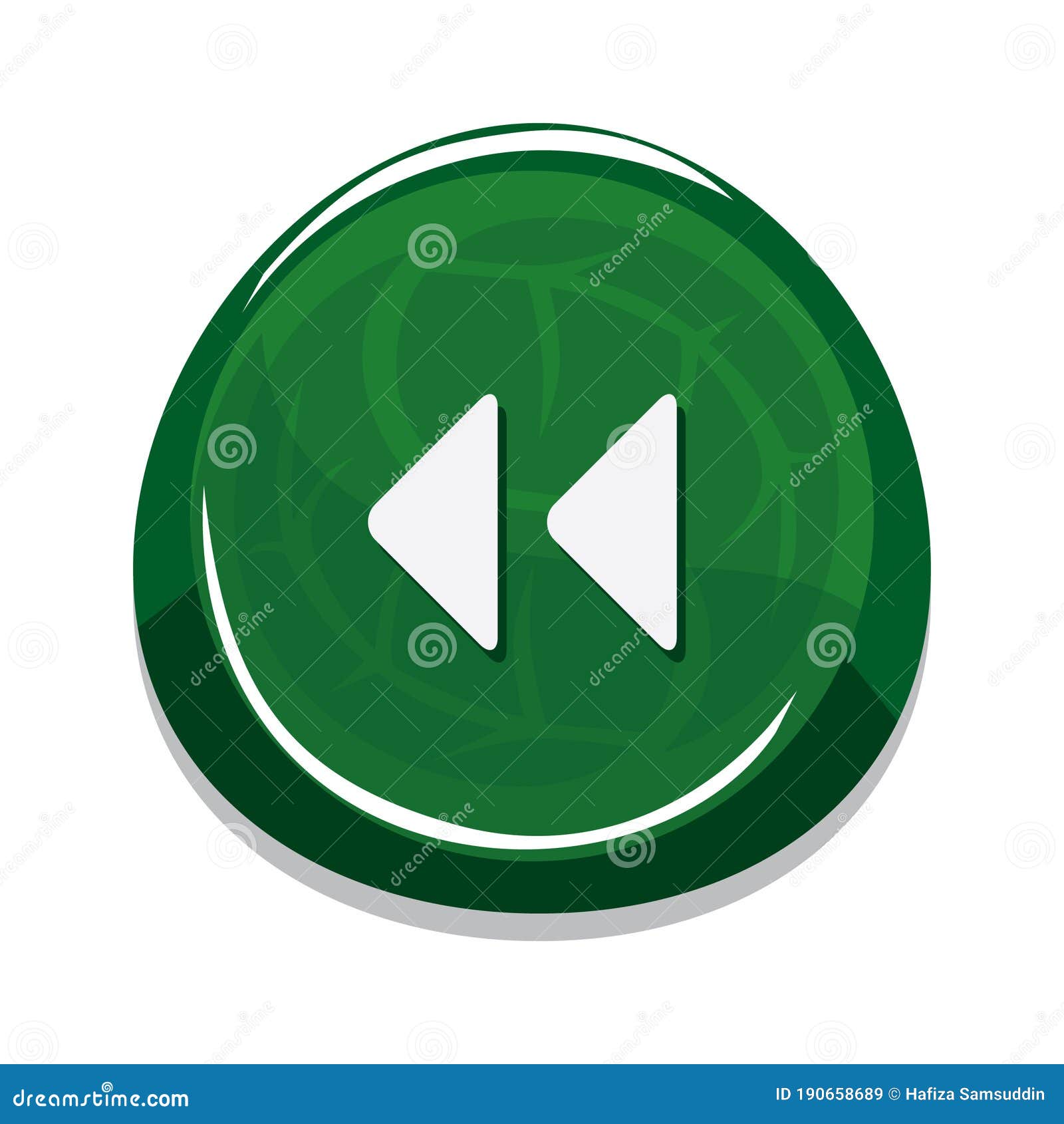 Rewind Button. Vector Illustration Decorative Design Stock Vector