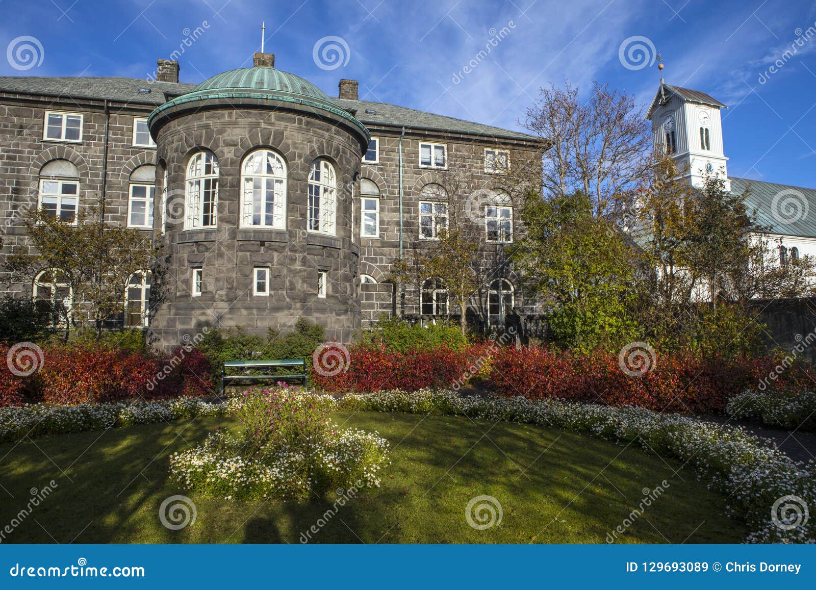 Parliament House Garden In Reykjavik Editorial Stock Image Image