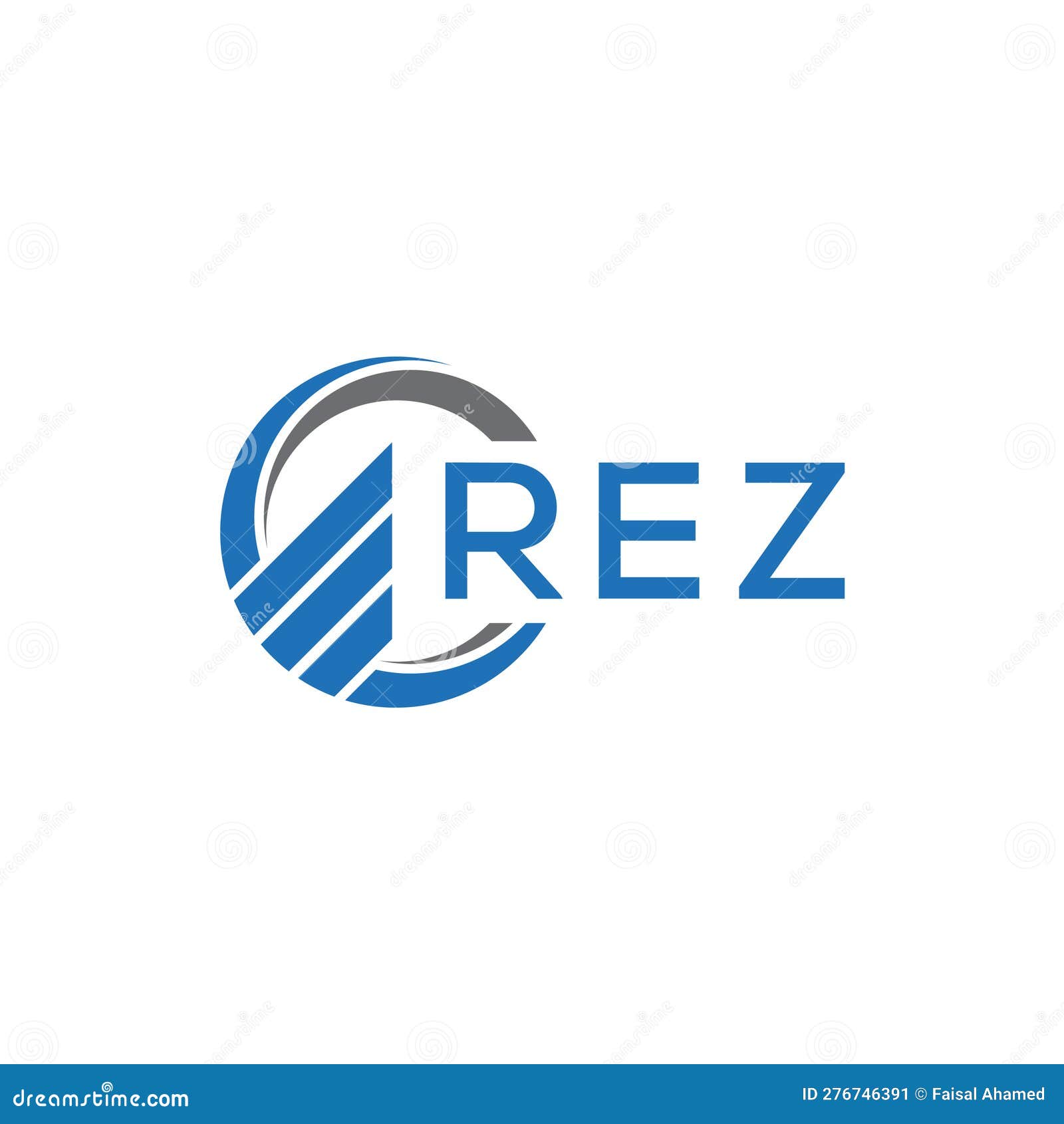 rez abstract technology logo  on white background. rez creative initials letter logo concept