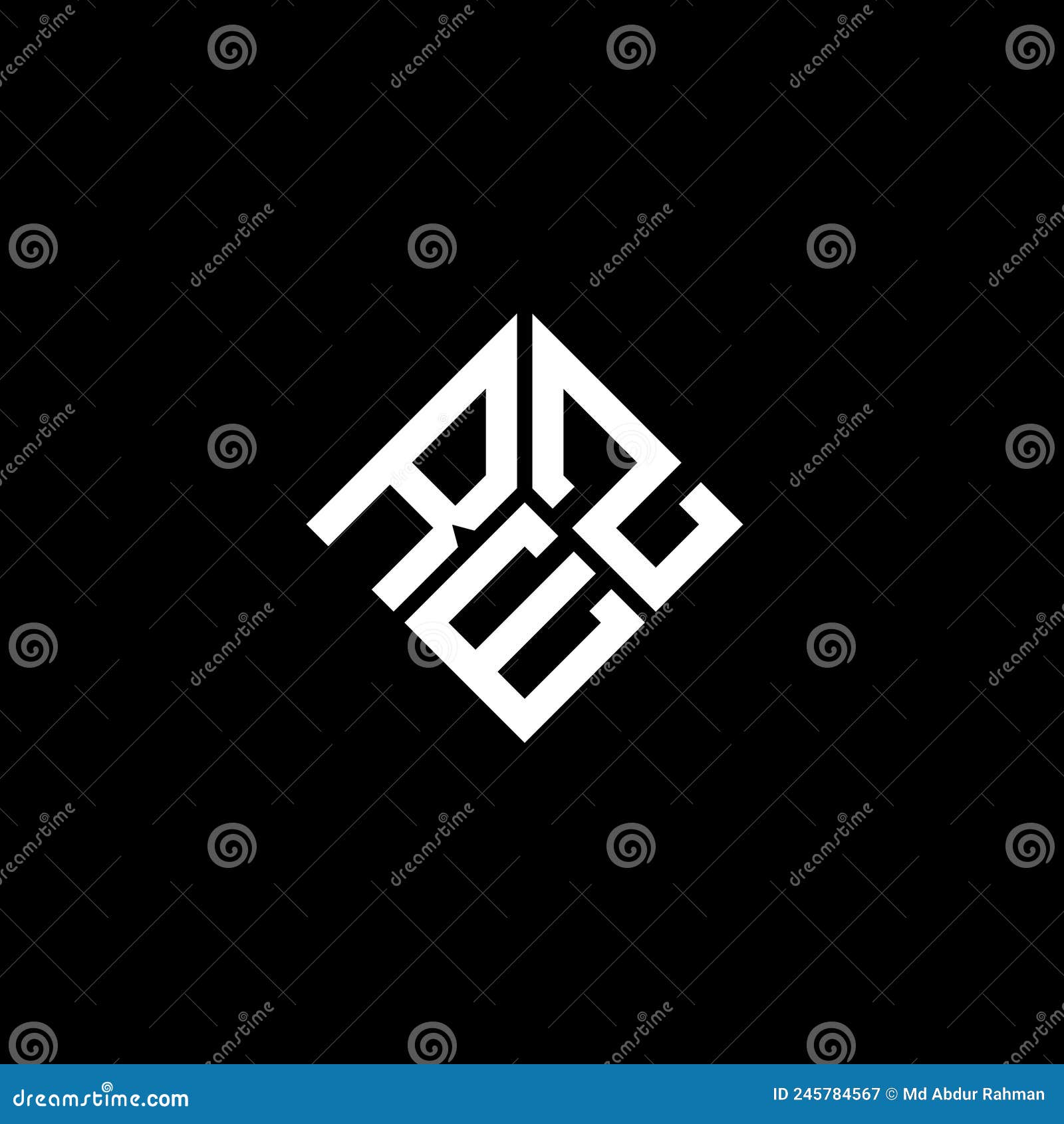 rez letter logo  on black background. rez creative initials letter logo concept. rez letter 