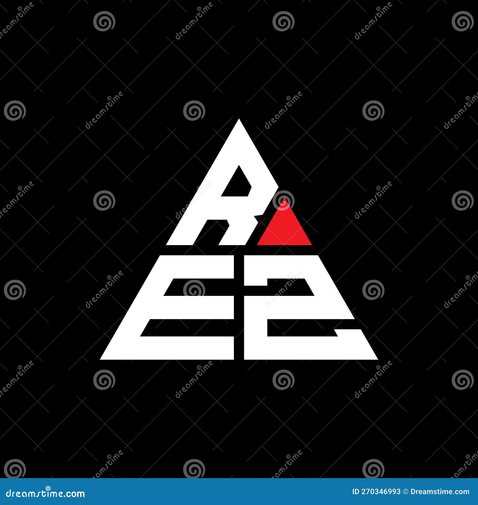 rez triangle letter logo  with triangle . rez triangle logo  monogram. rez triangle  logo template with red