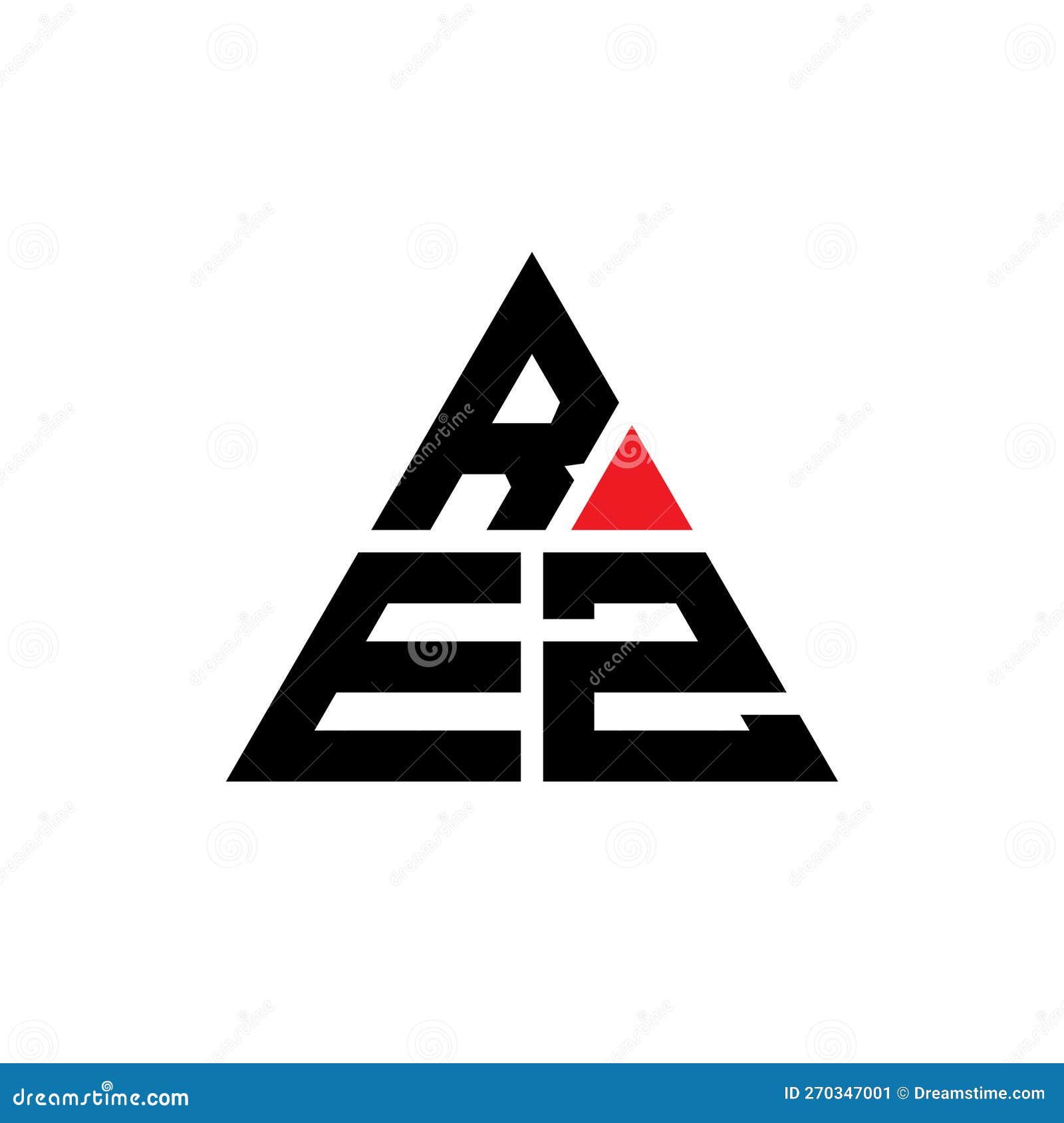 rez triangle letter logo  with triangle . rez triangle logo  monogram. rez triangle  logo template with red