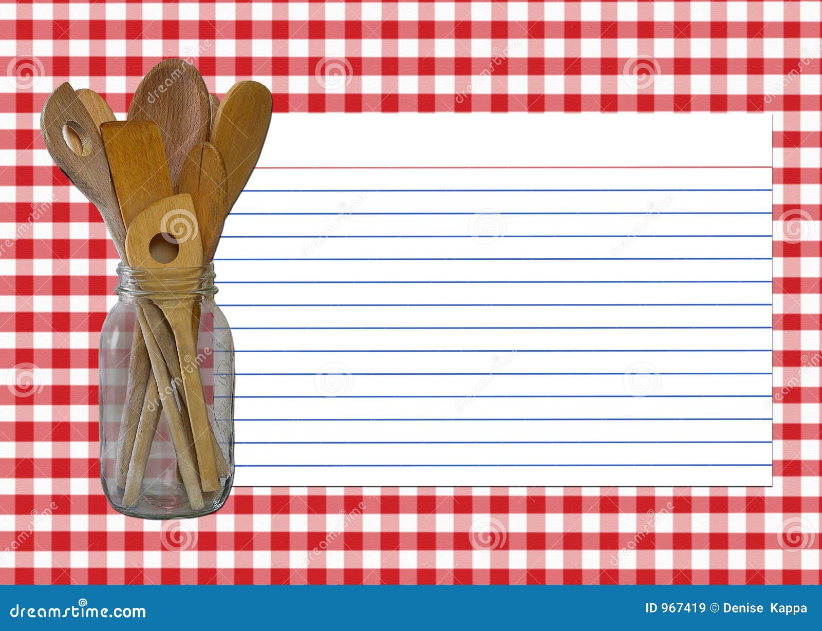 Rezept-Karte stockbild. Bild von maurer, löffel, fahrpreis - 967419
