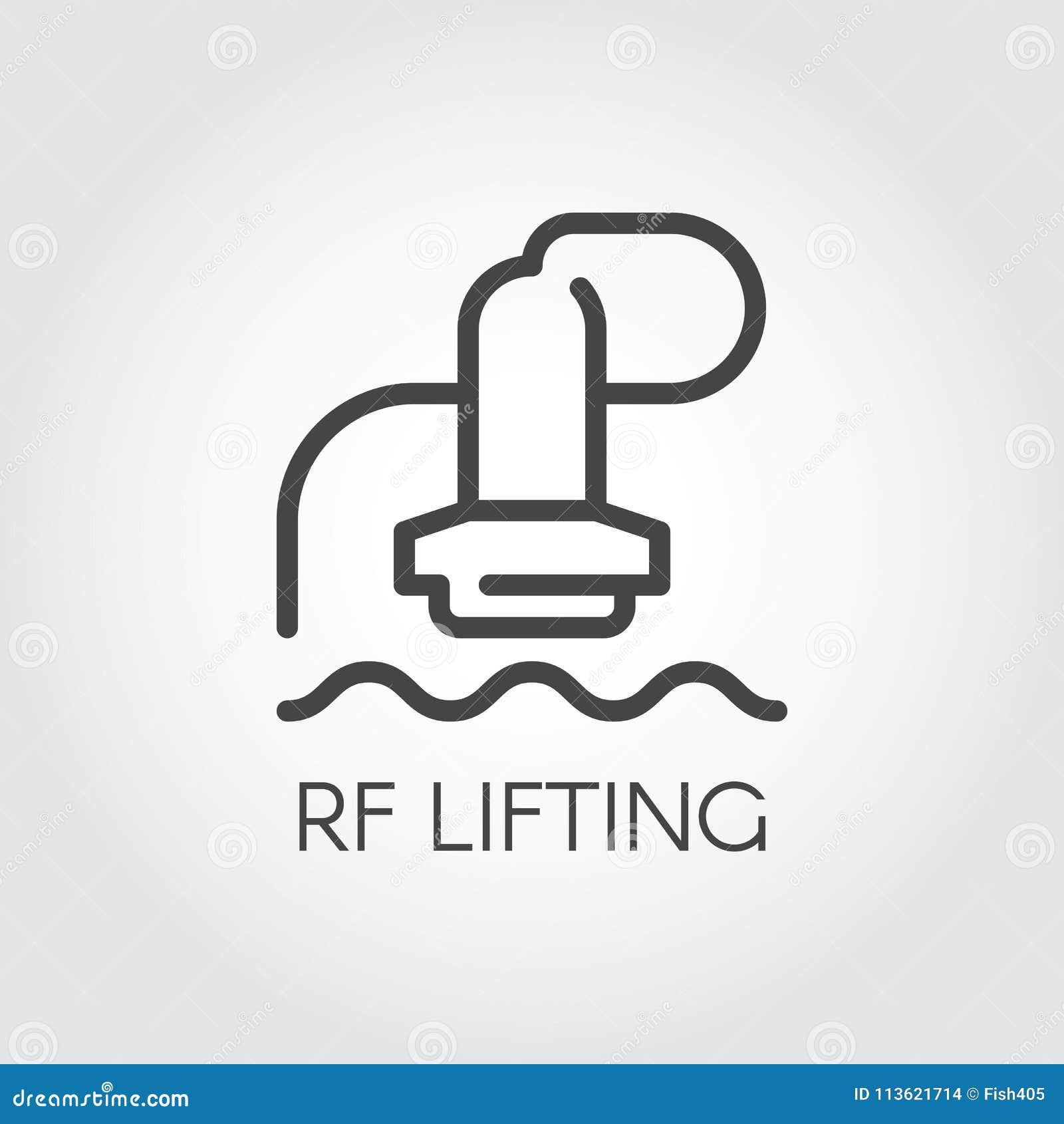 rf lifting concept icon. beauty and cosmetology treatment. correction, rejuvenation skin procedure