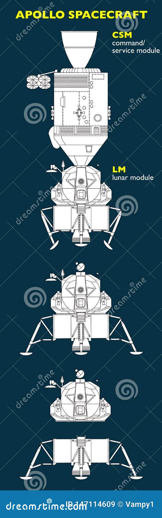 apollo capsule drawings