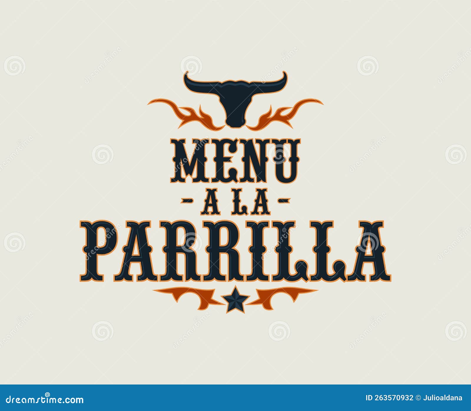 menu a la parrilla, grill menu spanish text .