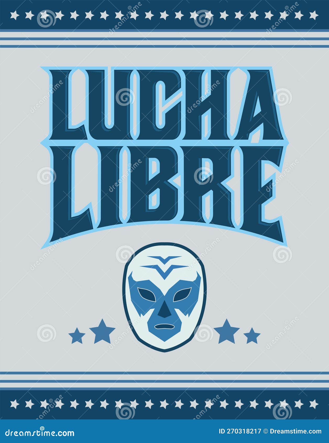 Lucha Libre, Wrestling Spanish Text Mexican Sports Design Stock Vector Illustration of brawl