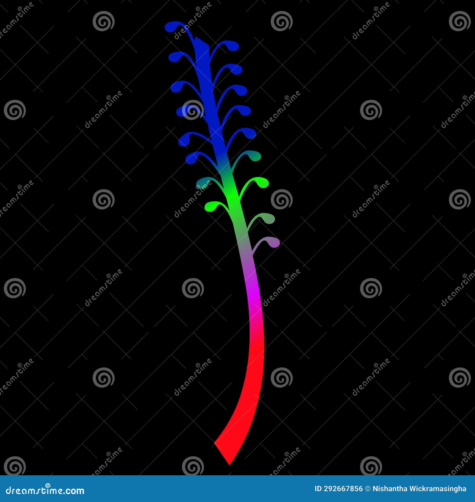 Rgb Color Leaf Pattern Design Stock Illustration - Illustration of ...