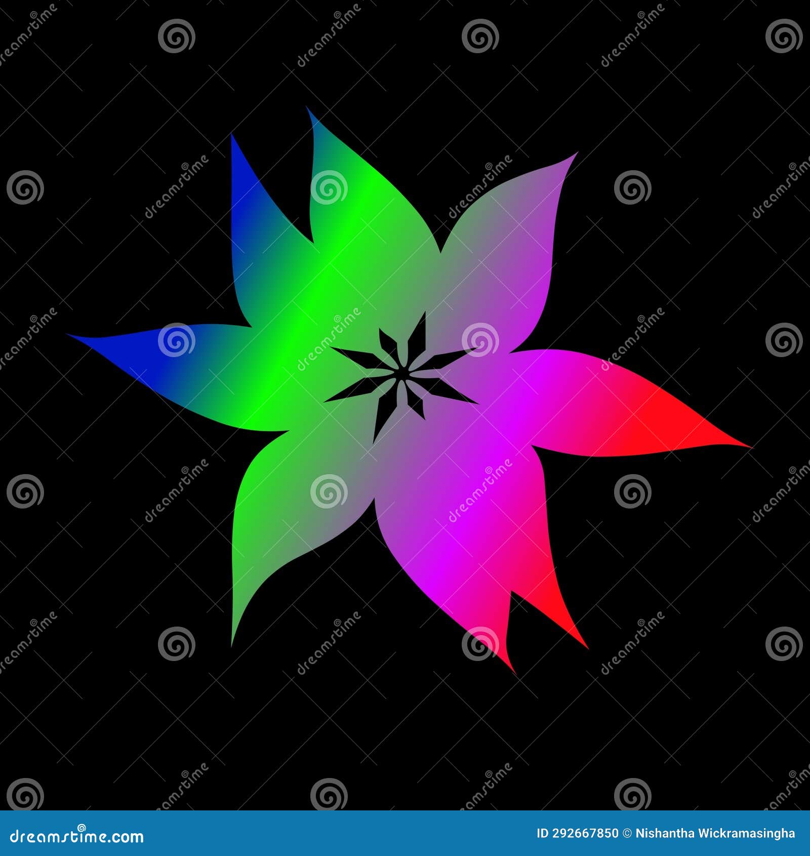 Rgb Color Leaf Pattern Design Stock Illustration - Illustration of leaf ...