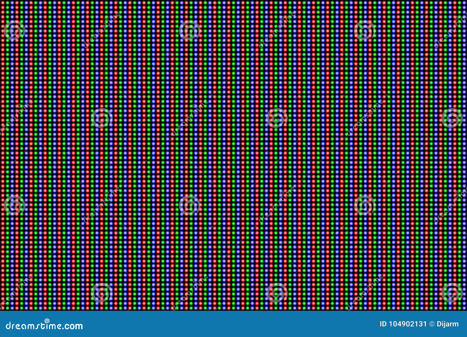 RGB Screen Dots Seamless Pattern. Analog Display Television Stock Vector Illustration of