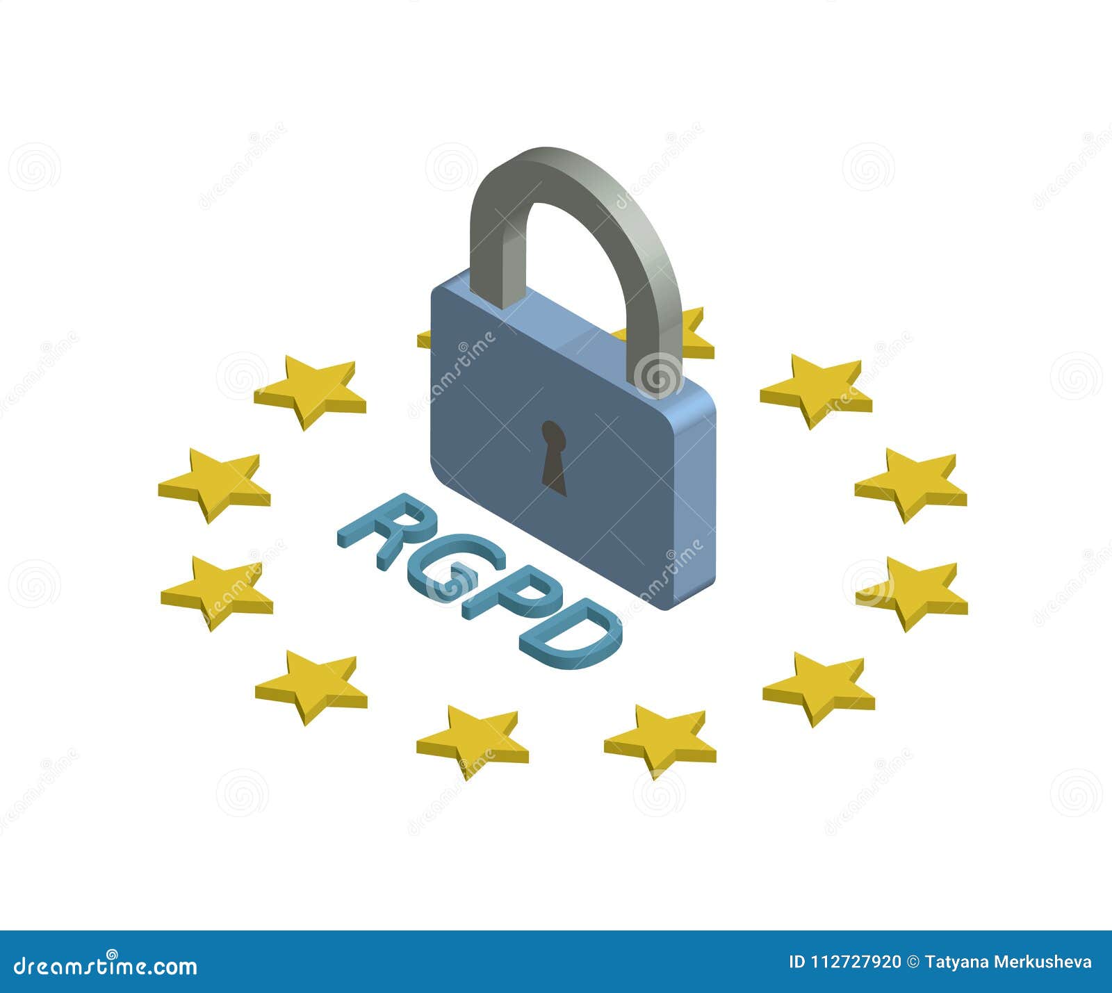 rgpd, spanish and italian version version of gdpr, regolamento generale sulla protezione dei dati. concept isometric