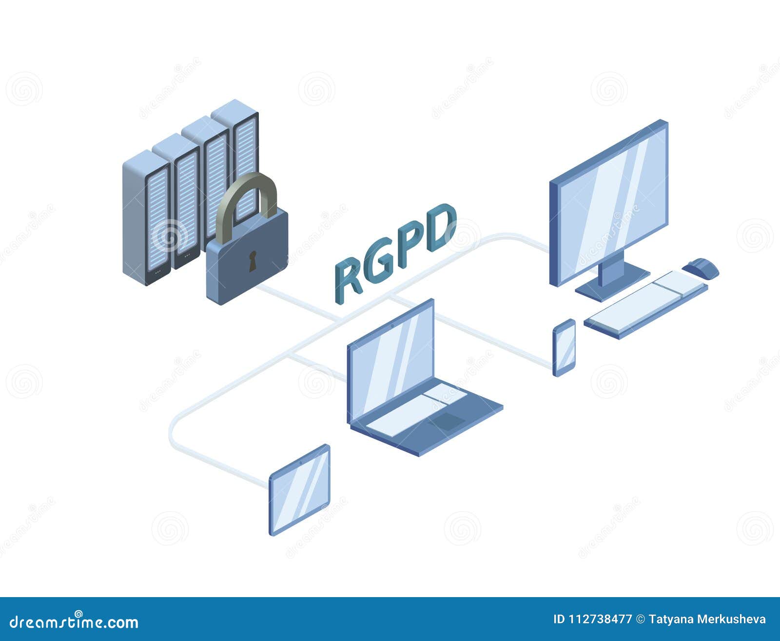 rgpd, spanish and italian version version of gdpr, regolamento generale sulla protezione dei dati. concept 