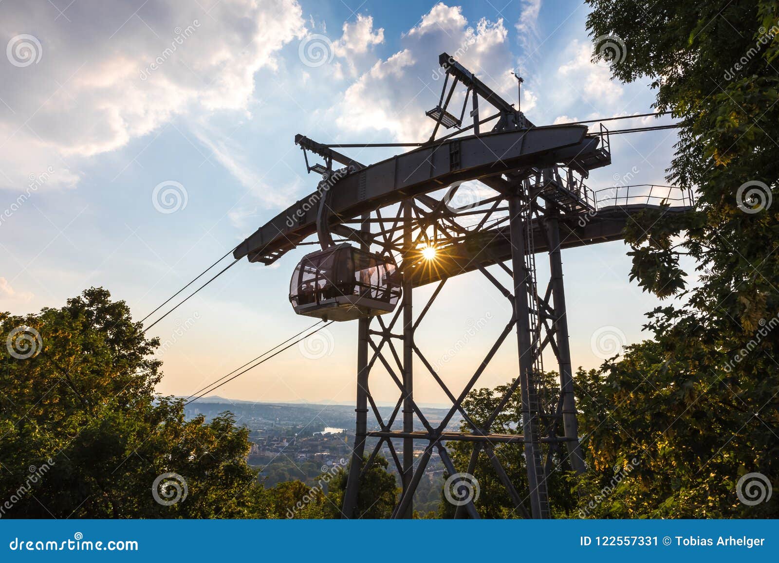 Cable car koblenz germany stock image. Image of river 122557331