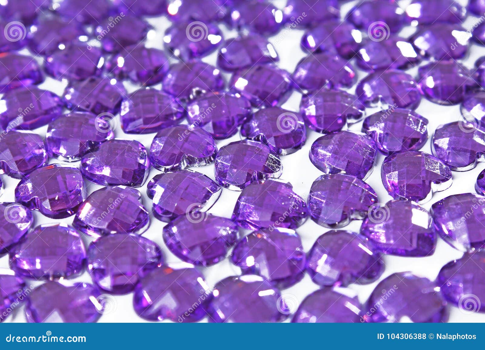 Purple Rhinestone Background. Heart Shape Texture As Backdrop Isolated  White Studio Photo. Bling Rhinestone Crystal Pattern. Rhinestones Crystals  As Background. Stock Photo, Picture and Royalty Free Image. Image 91448711.