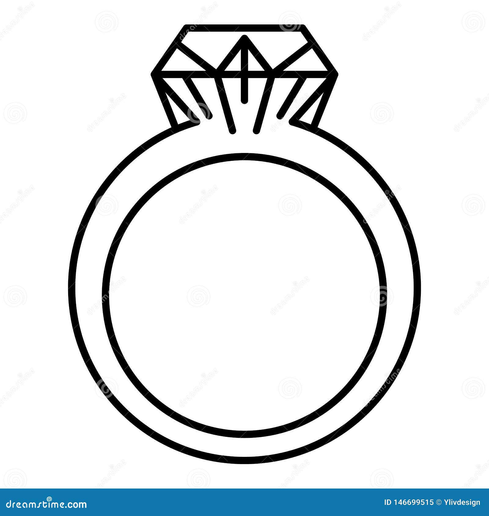 Rhinestone Ring Icon, Outline Style Stock Vector - Illustration of ...