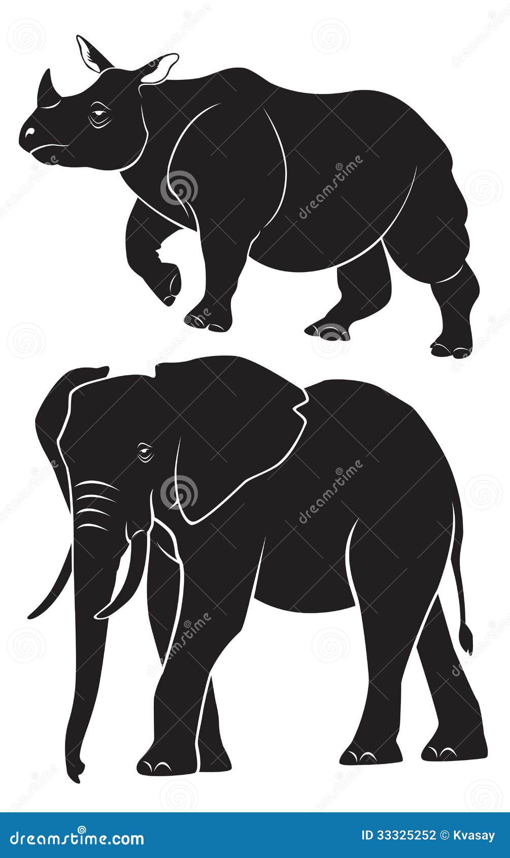 rhino elephant