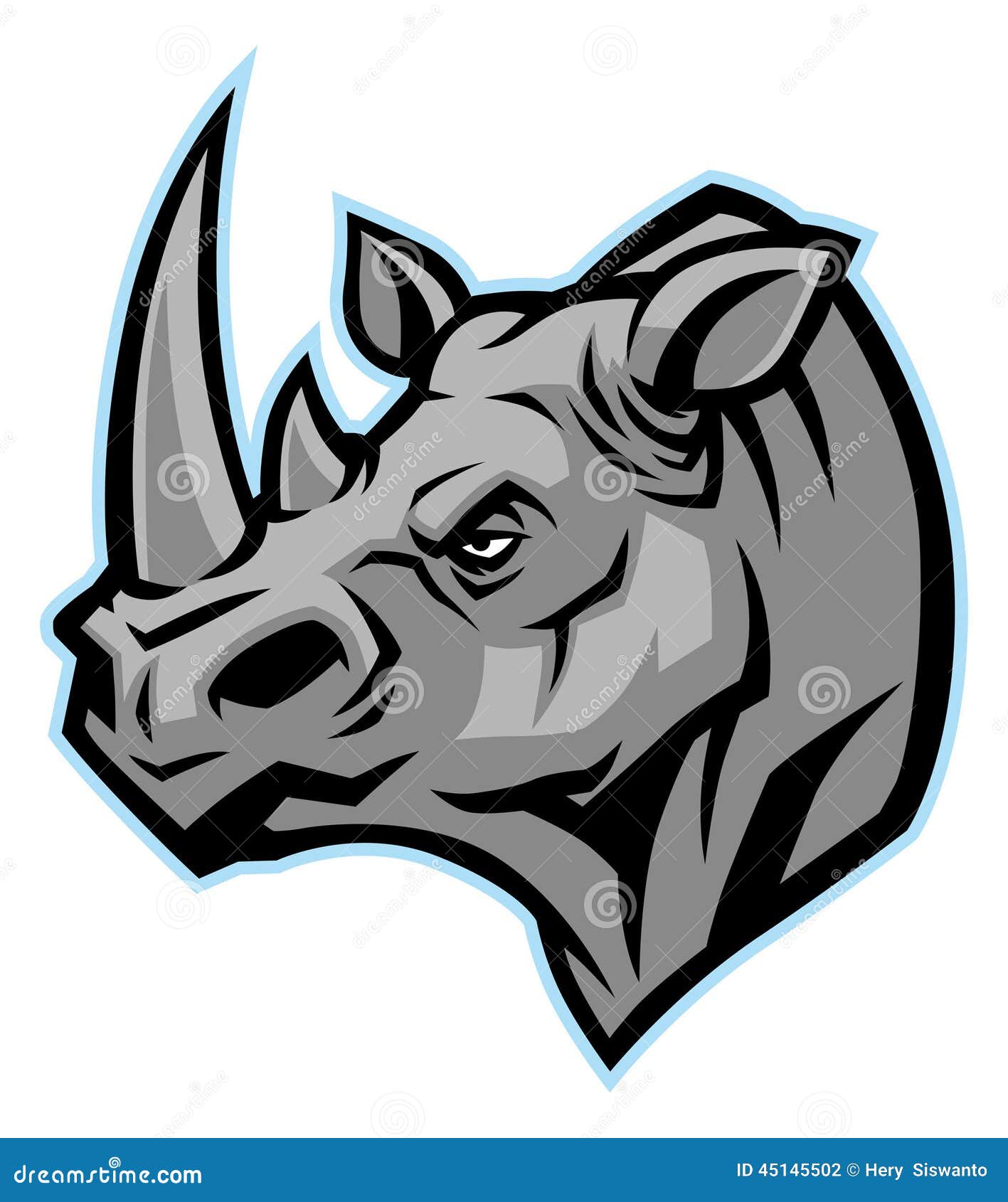 rhino head mascot