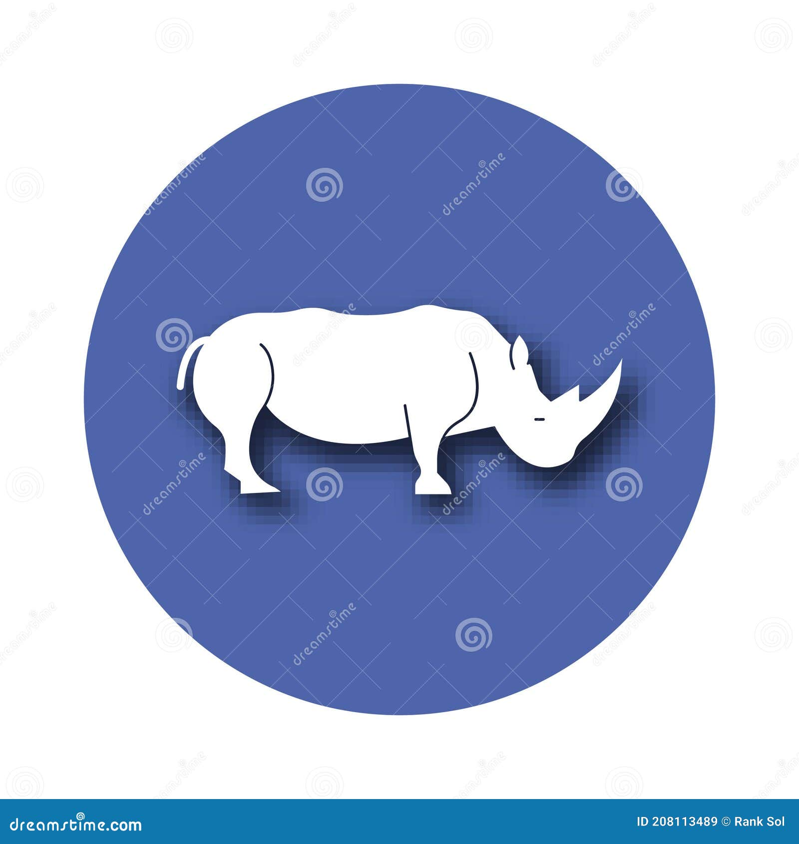 rhino   icon that can be easily modified or edited