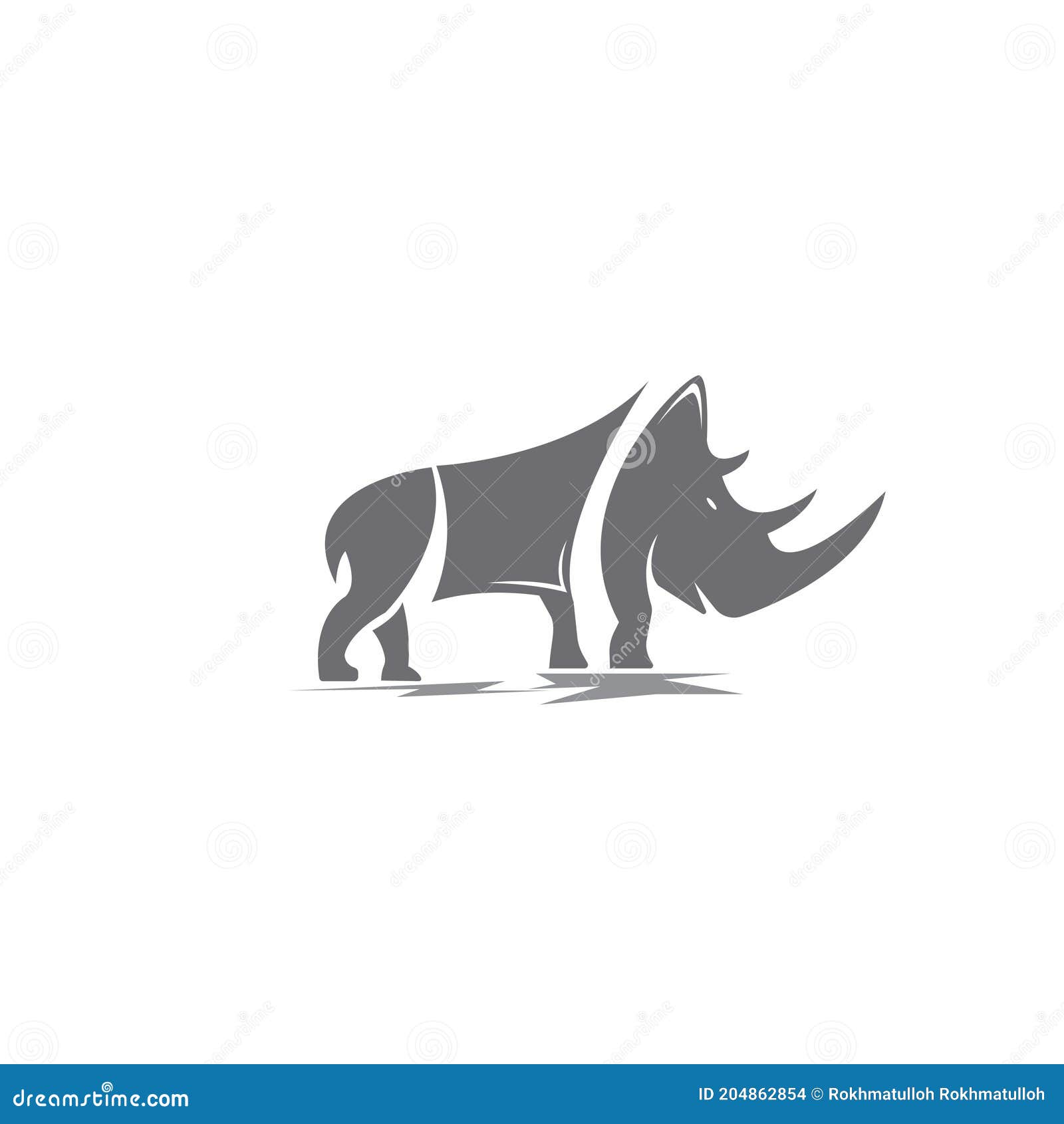 Rhino Logo Illustration Power Symbol Design Vector Stock Vector -  Illustration of background, mammal: 204862854
