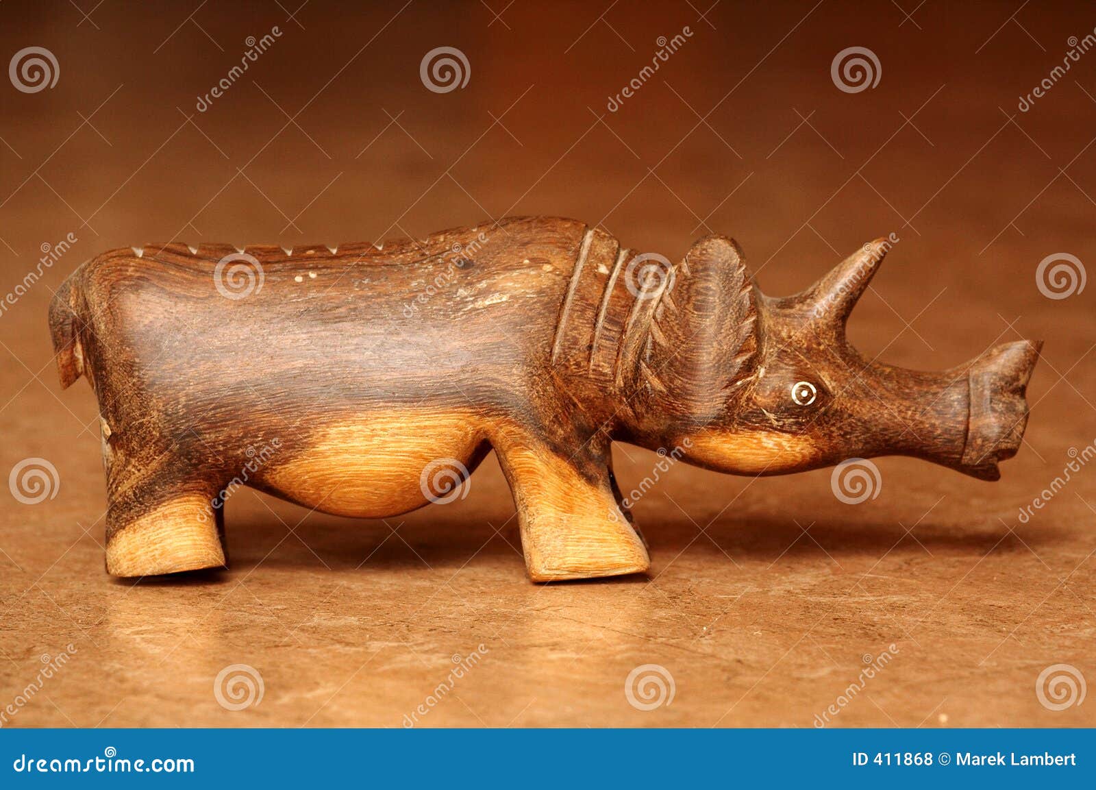 Rhino Wood Carving stock photo. Image of native, handcrafted 411868