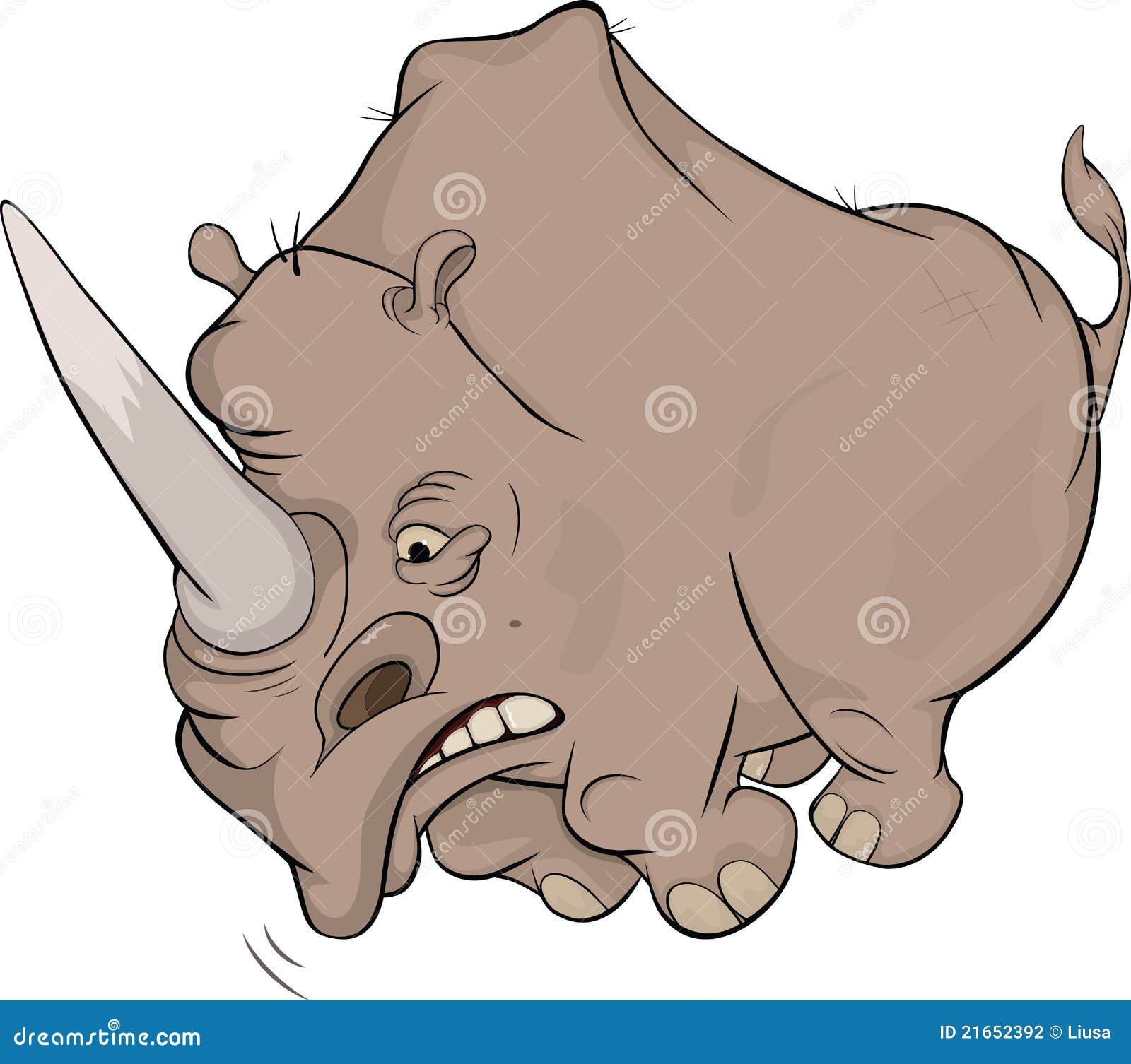Rhinoceros .Cartoon stock vector. Illustration of aggression - 21652392