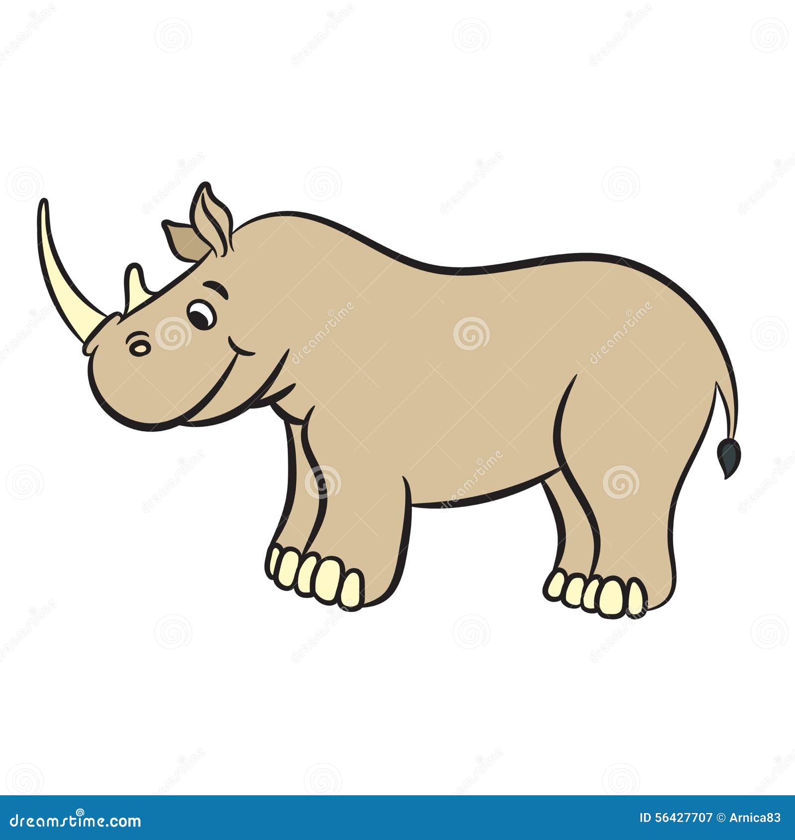 illustration stock rhinocros mignon de dessin anim image