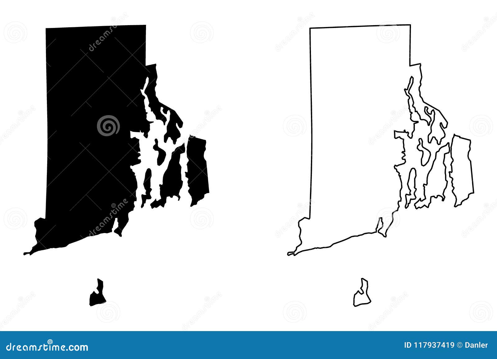 Rhode Island map vector stock vector. Illustration of continent 117937419
