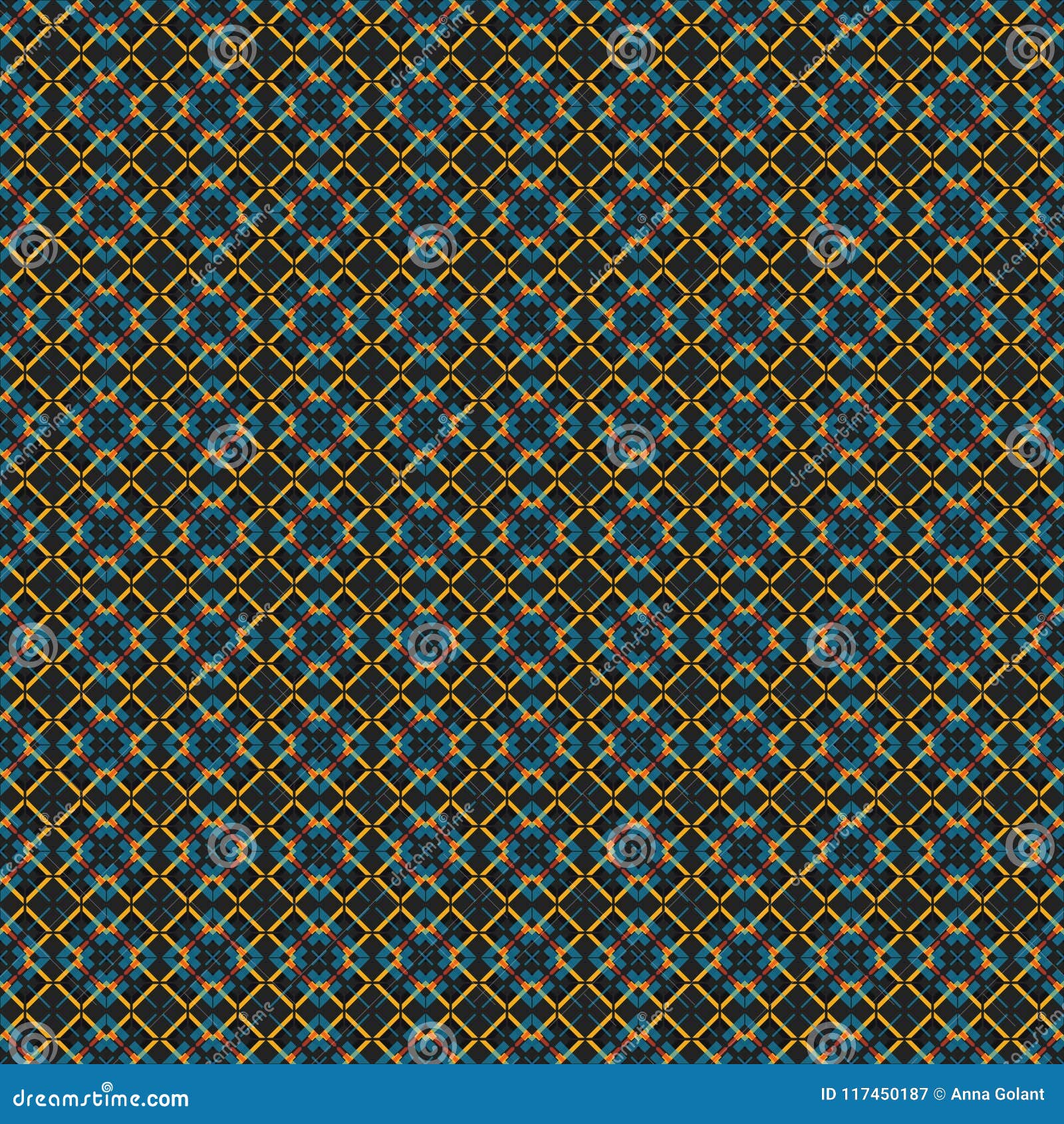 Rhombic Seamless Pattern. Block Repeat Background. Geometric Pattern in ...