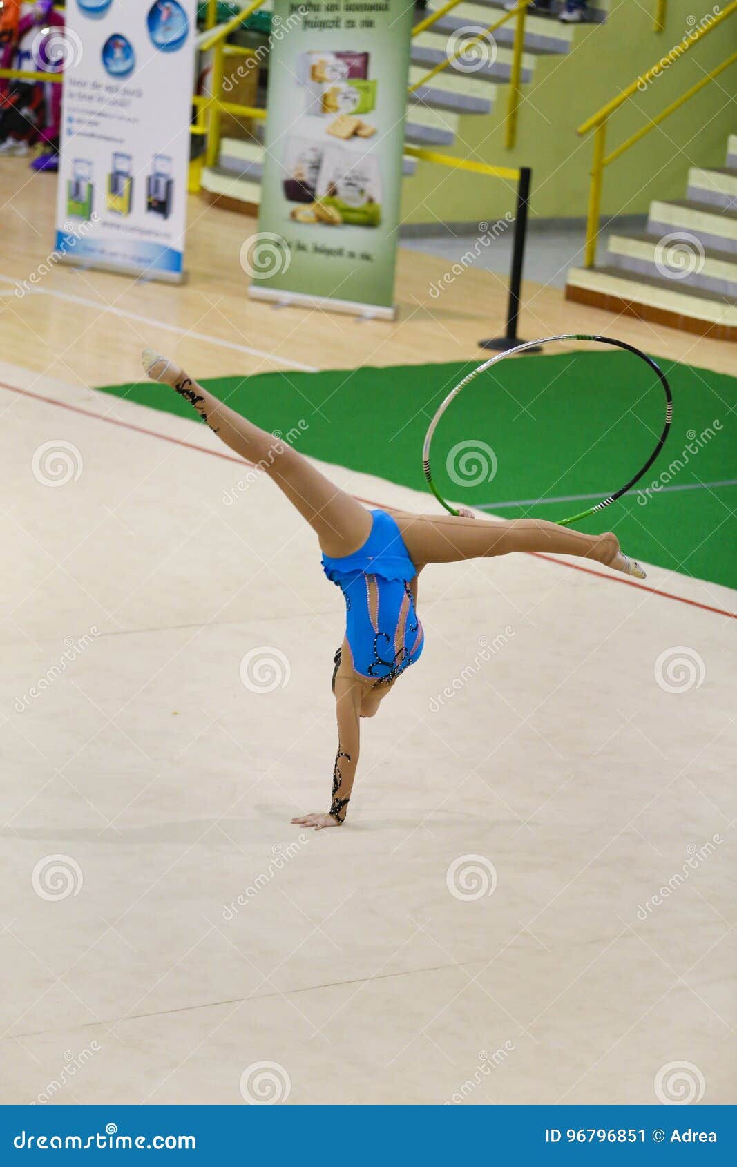 Athlete Performing Her Hoop Routine Editorial Photo Image Of Dance Pose 96796851 