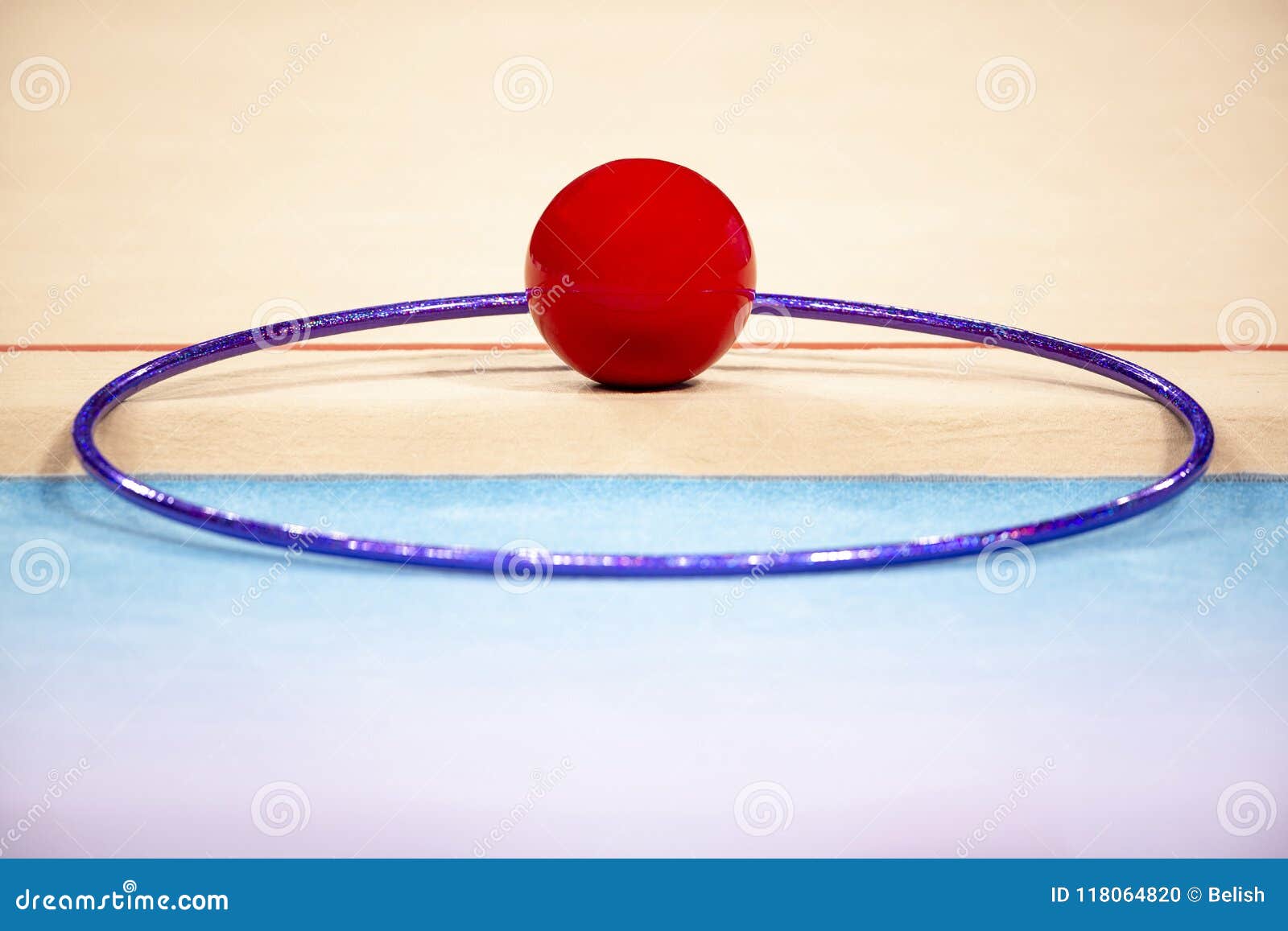 Rhythmic Gymnastics Ball and Hoop Stock Photo - Image of