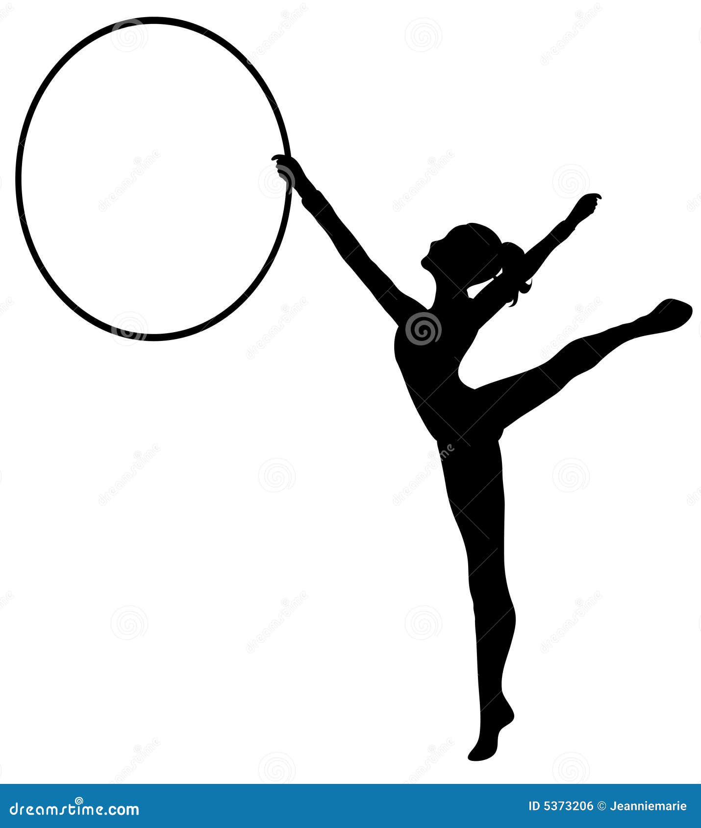 rhythmic gymnastics: hoop bw