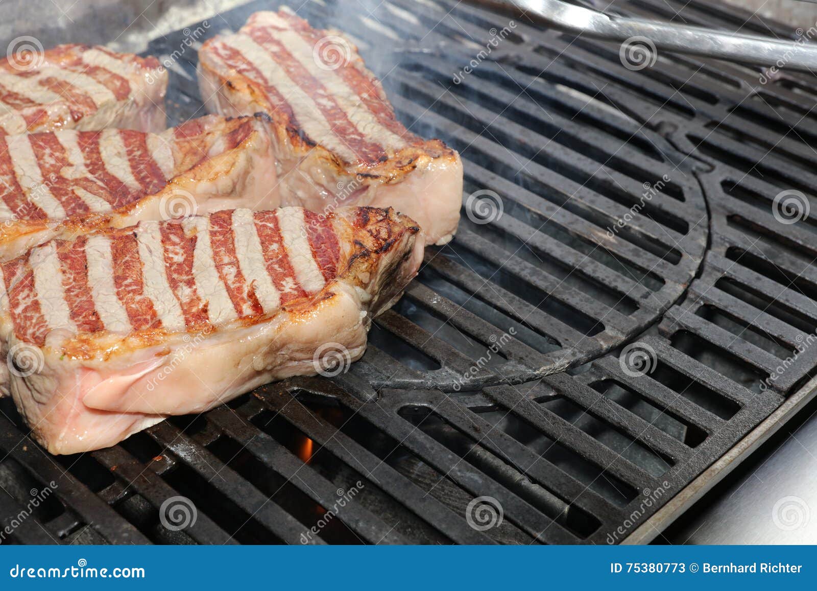 Rib Eye Steak Roasted stock image. Image of unhealthy 75380773