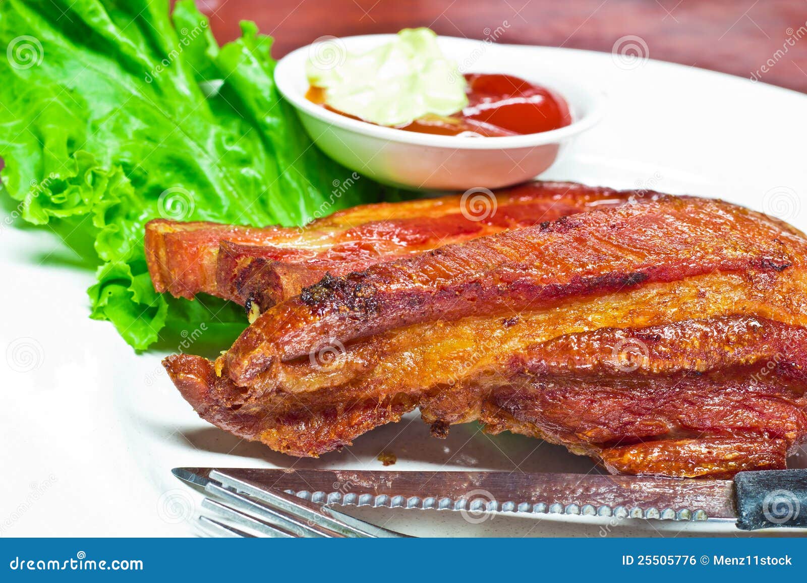 Rib ham steak stock photo. Image of cook, bone, roasted 25505776