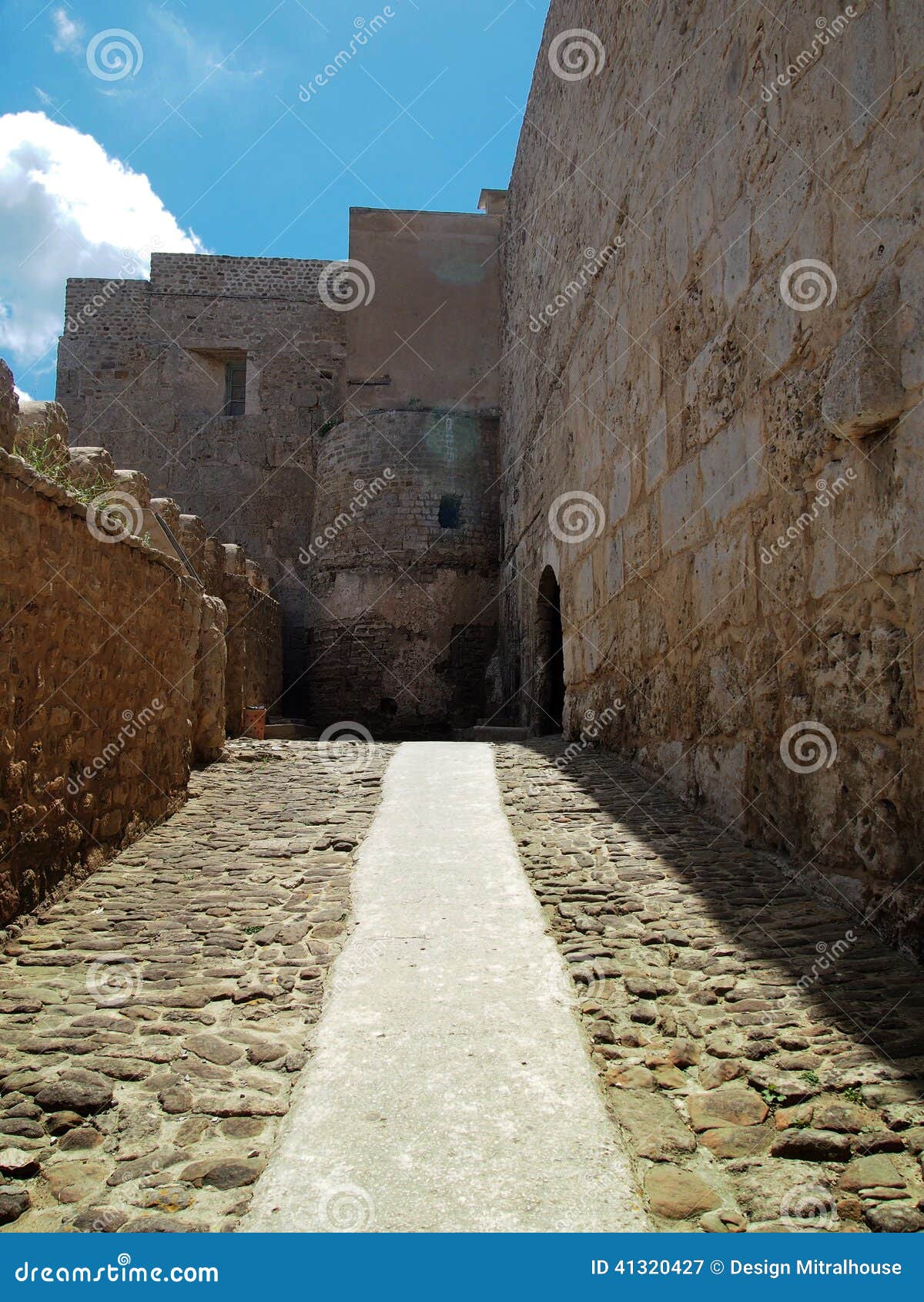 Ribat i Monastir i Tunisien, Afrika. Inre Ribat i Monastir, Tunisien