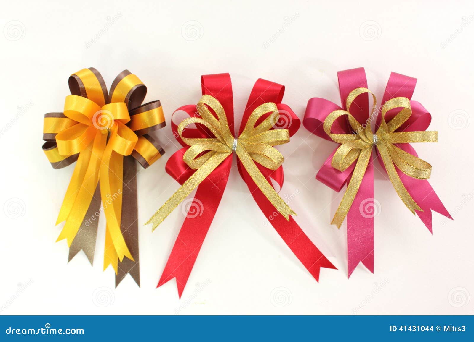 Ribbon Bow Present on White Background Stock Photo Image of