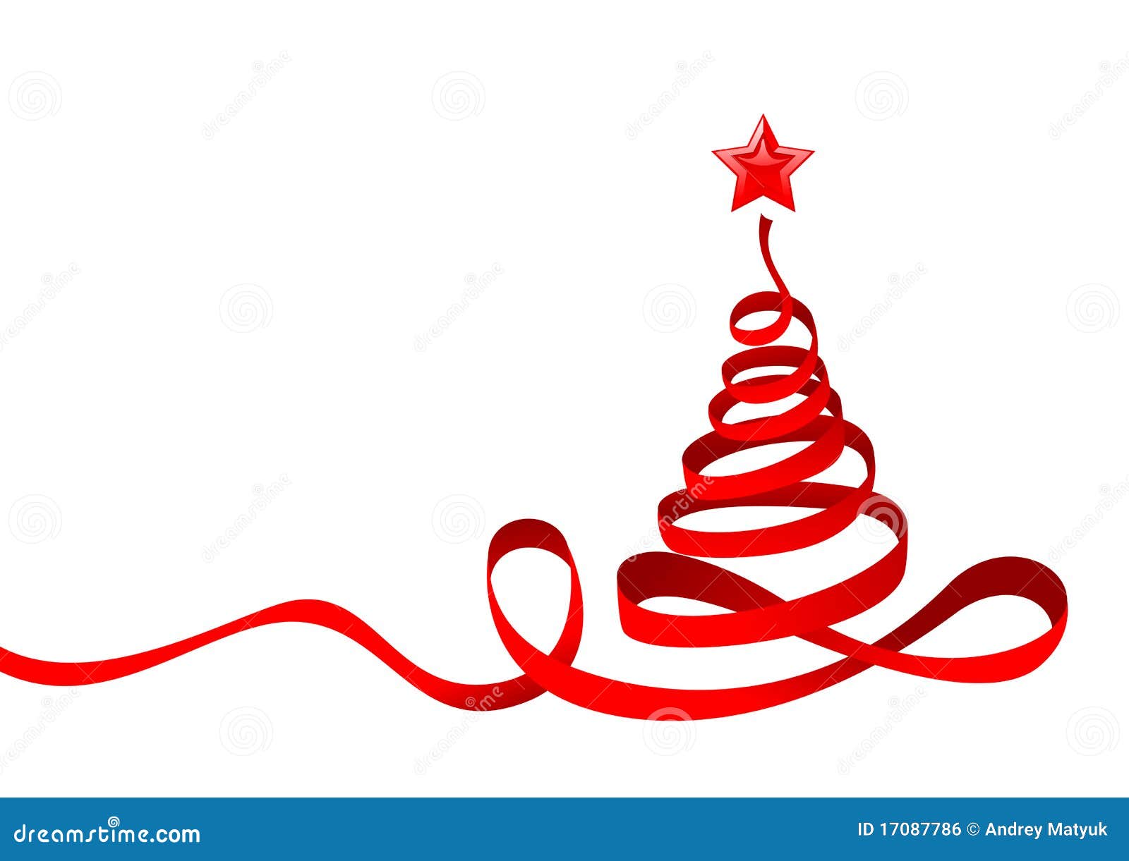 Download Ribbon Christmas Tree stock vector. Image of holiday ...