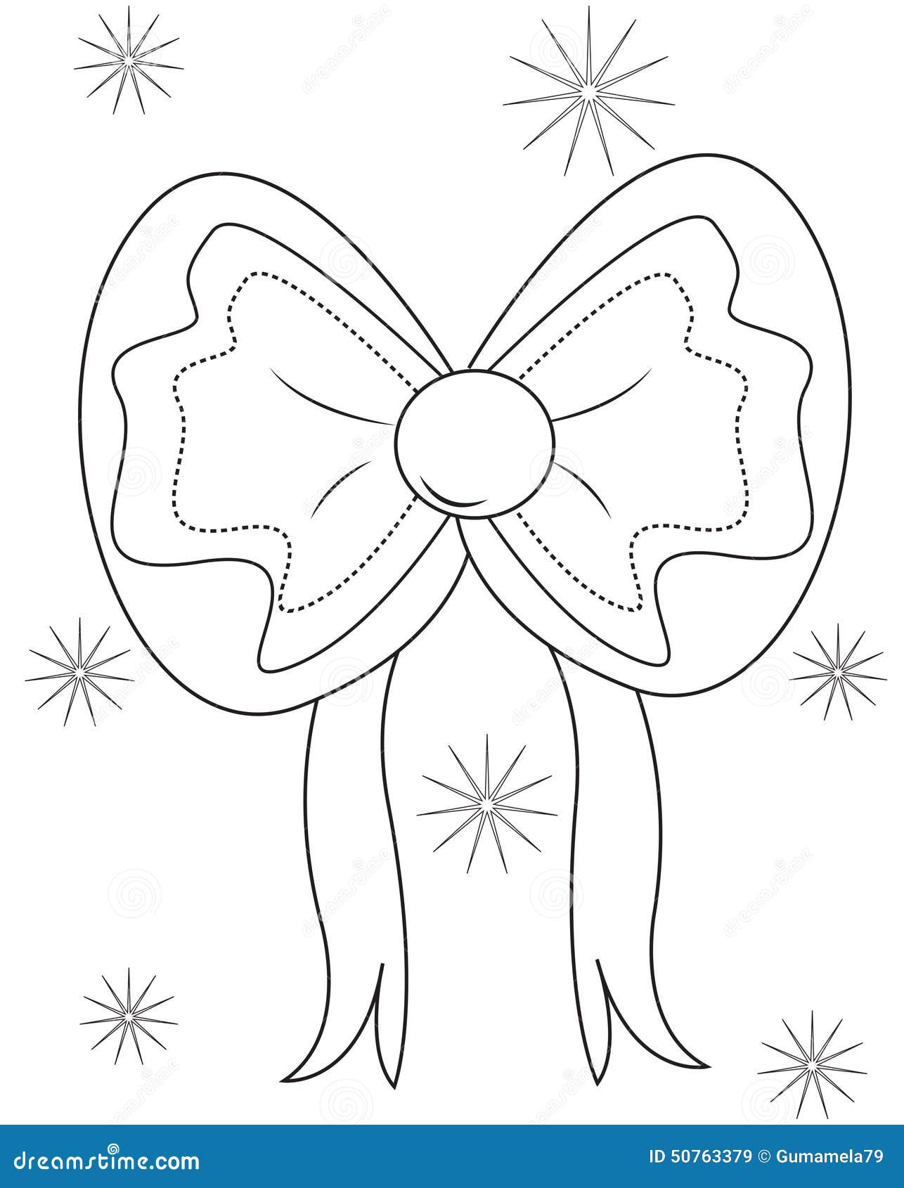 Ribbon coloring page stock illustration. Illustration of beautiful