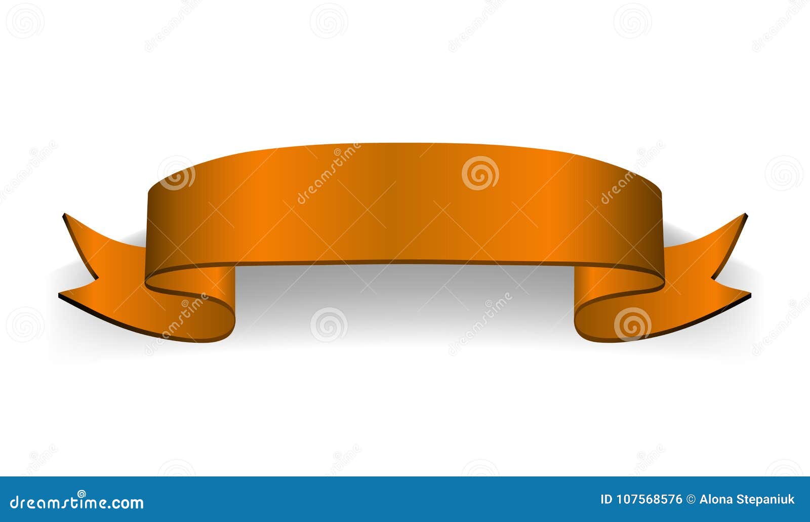 Ribbon Orange 3d Banner Sign Satin Blank Promotion Web Advertising Banner Shiny Ribbon Scroll Design Decoration Stock Vector Illustration Of Discount Greeting