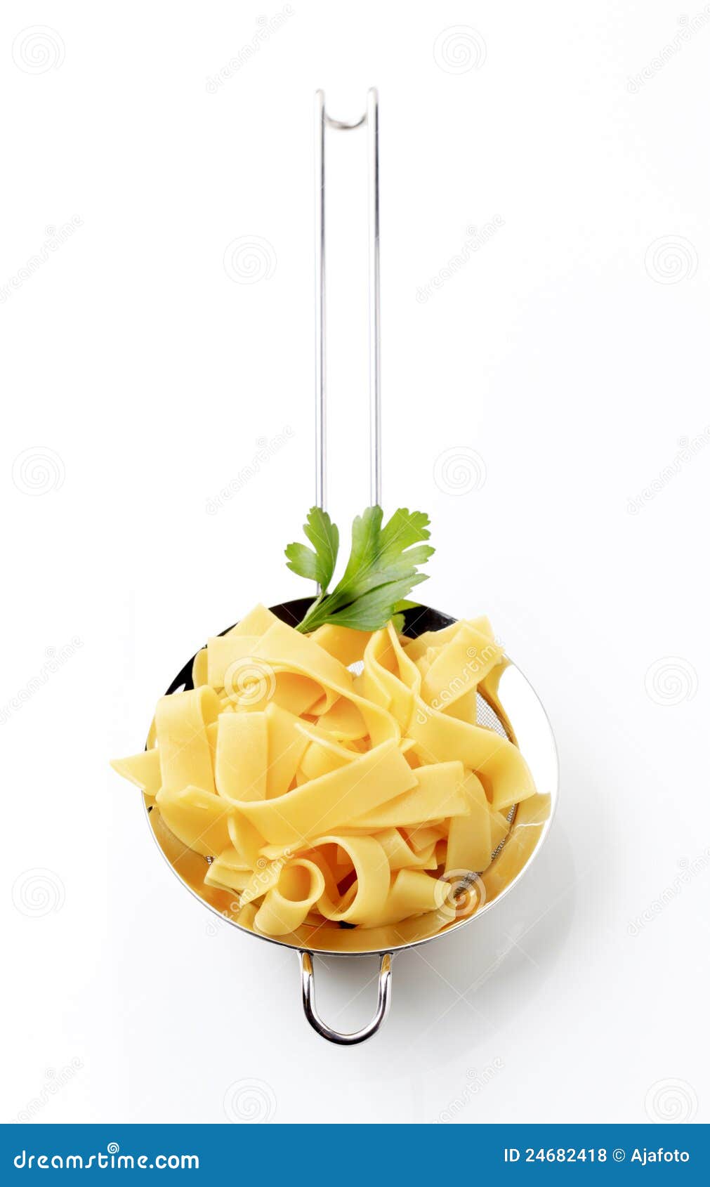 Ribbon pasta stock photo. Image of cooked, dish, metal 24682418