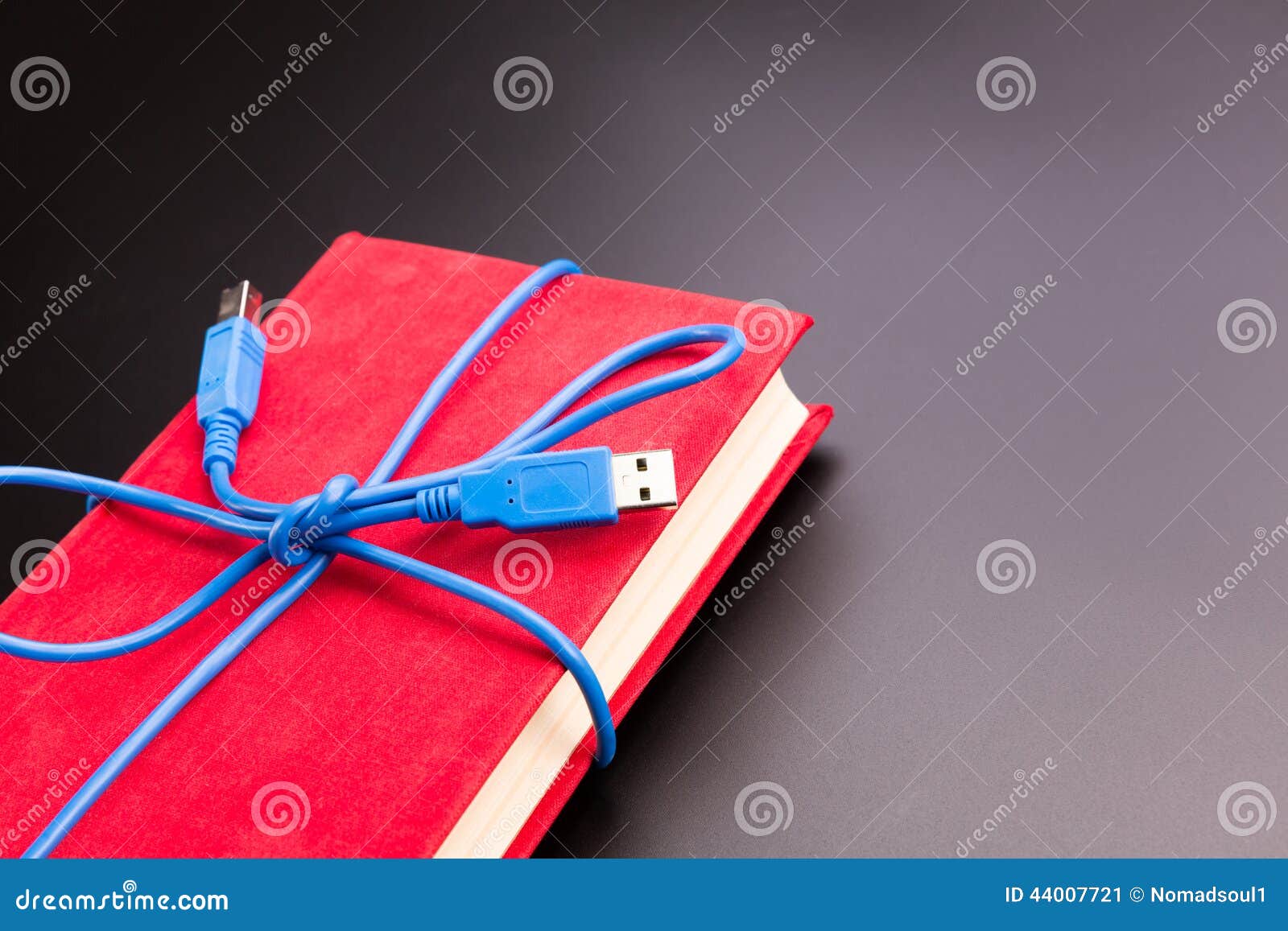 Ribbon from the Usb Cable on Book Stock Image Image of gadget
