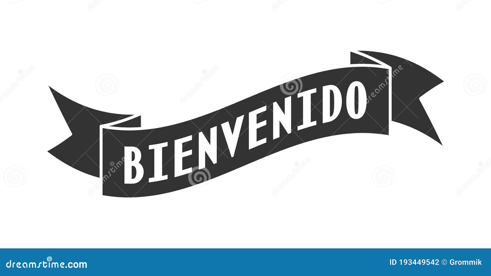 Bienvenido, Welcome Spanish Text Stock Vector - Illustration of caption,  headline: 112542726