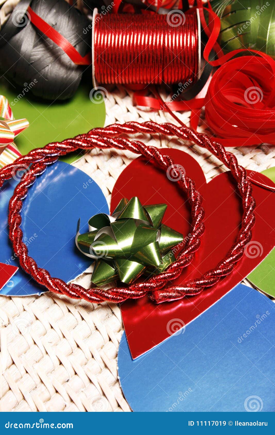 Ribbons, bows and cards stock image. Image of cute, ribbon 11117019