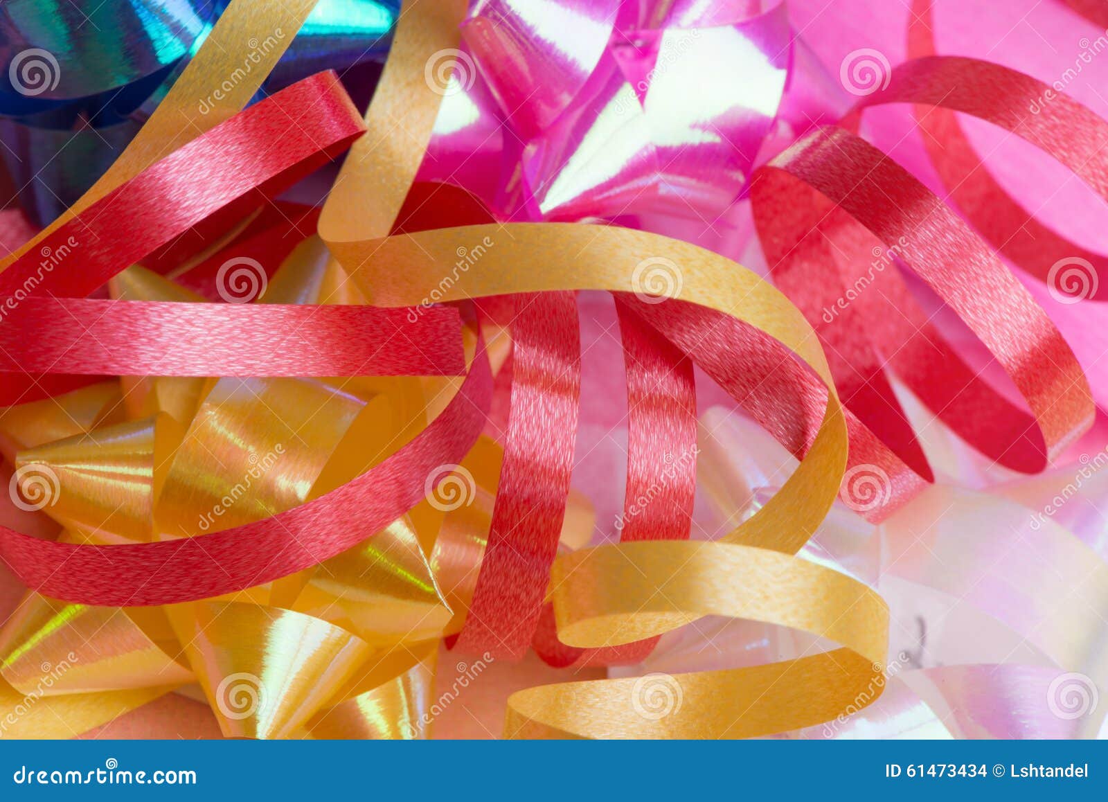 Ribbons and Bows for Gift Wrapping Stock Photo Image of group, spiral