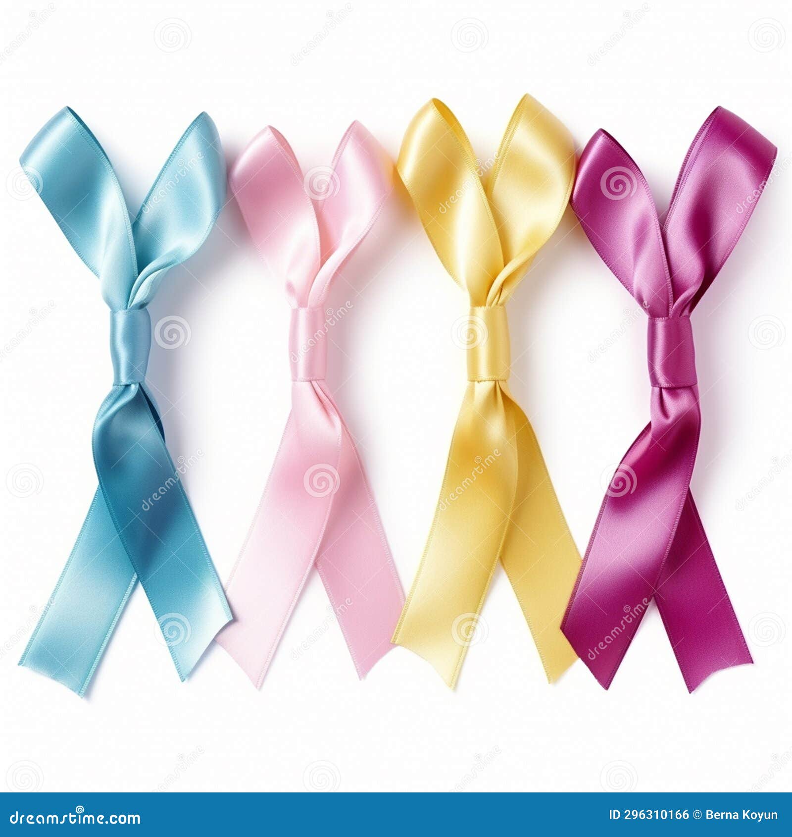 Ribbons of Hope for All Women Stock Illustration Illustration of