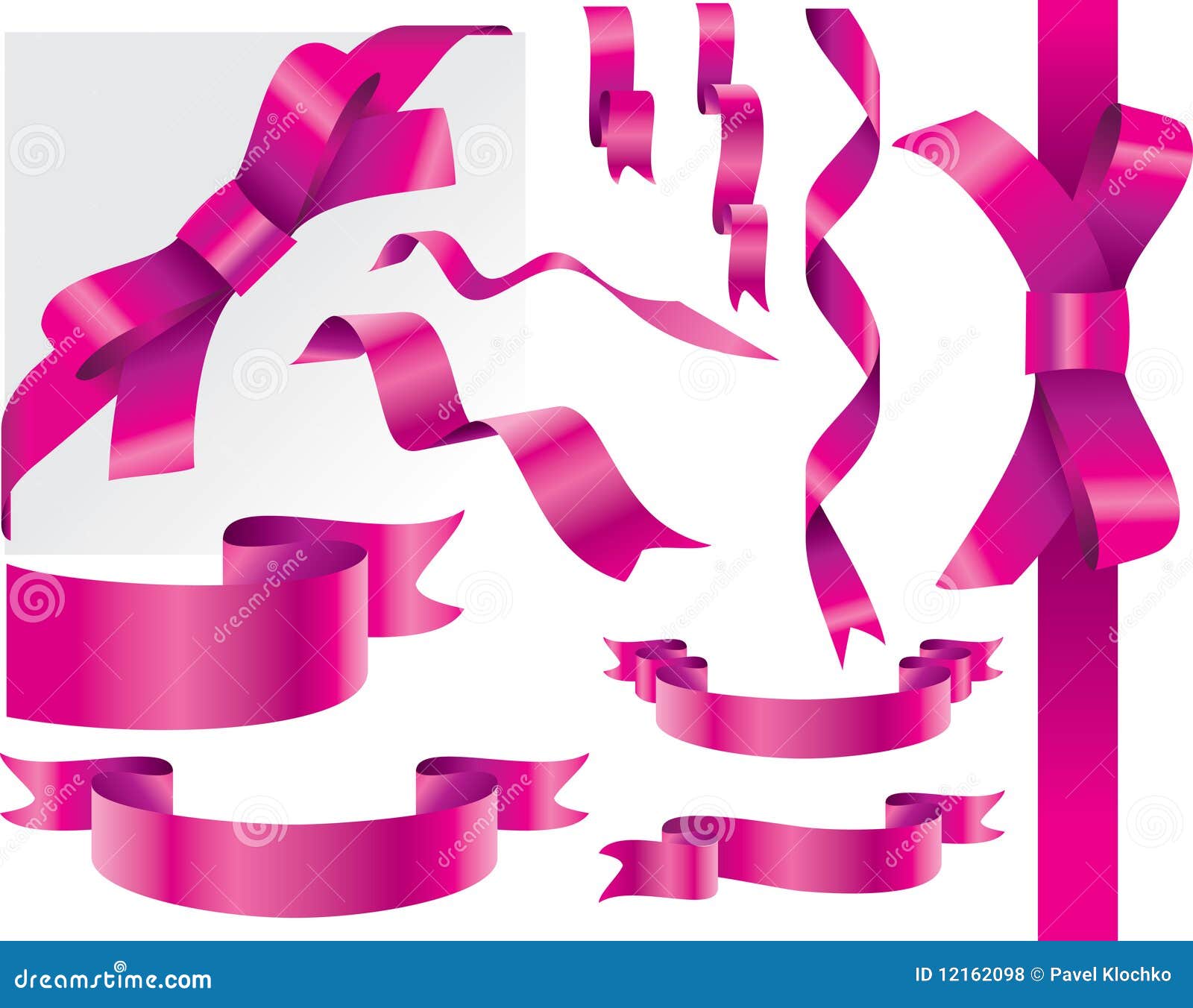 Ribbons set stock vector. Illustration of graphic, ornate 12162098