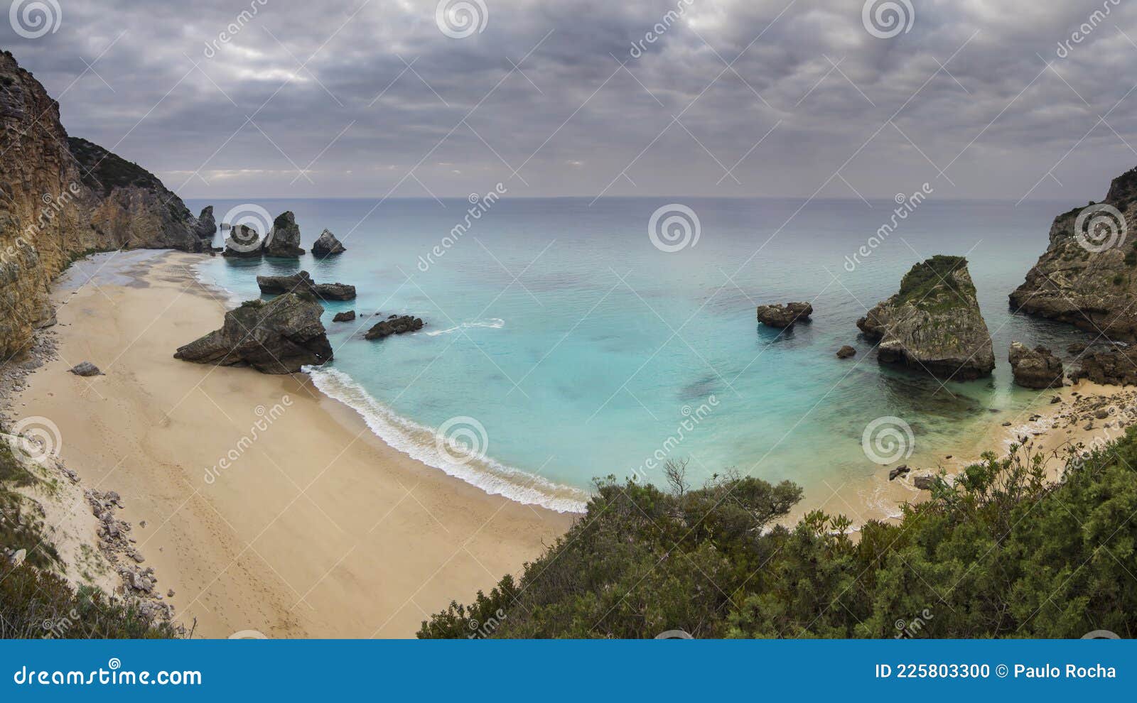 ribeira do cavalo beach in sesimbra portugal