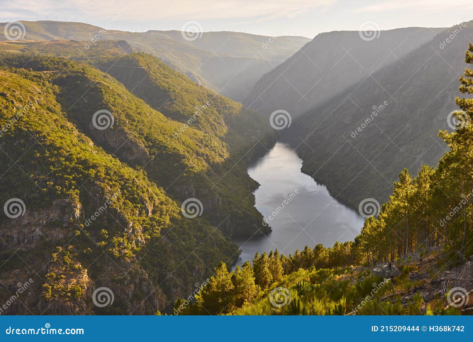 ribeira sacra landscape and river sil banks. galicia, spain