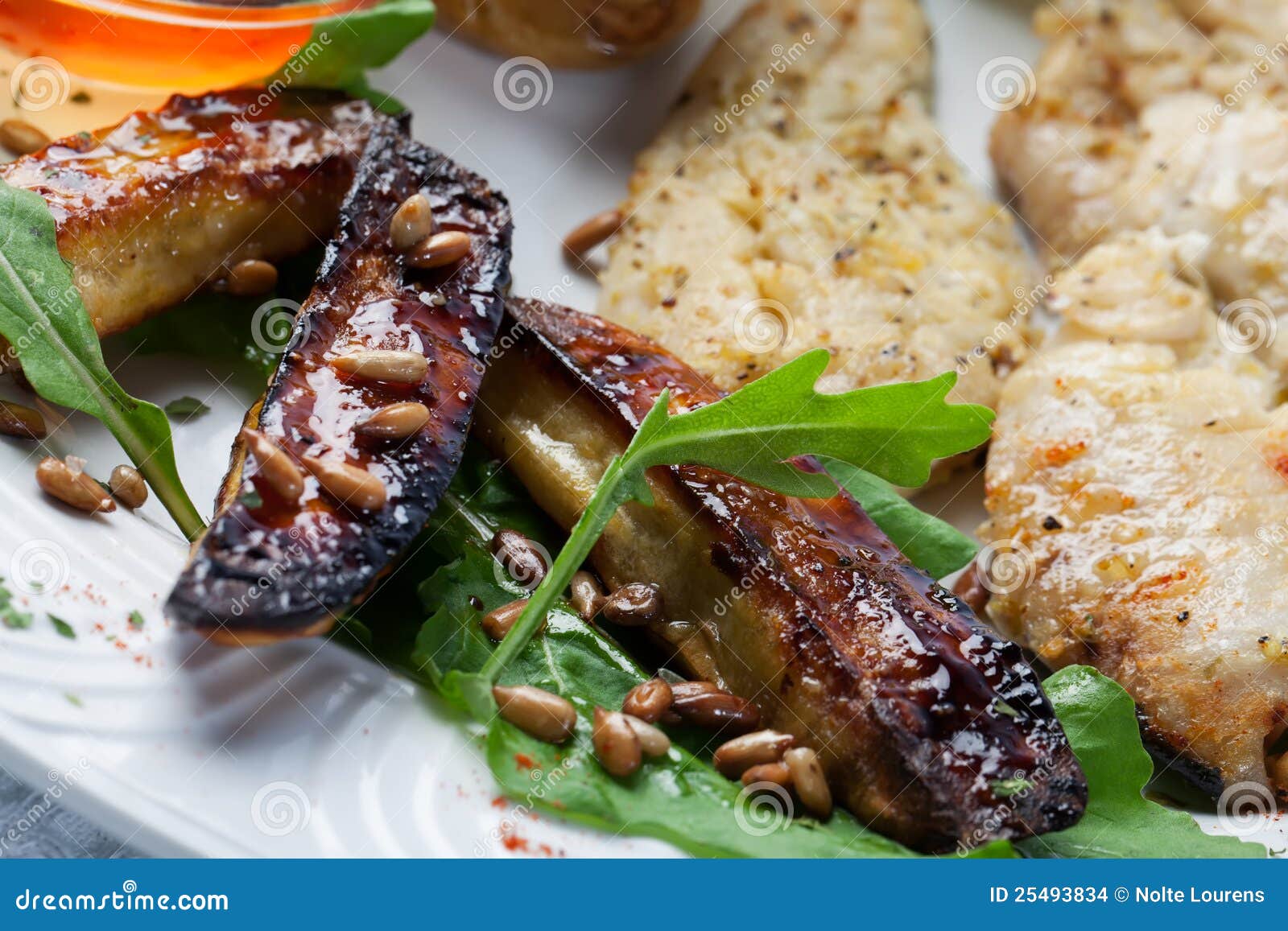 Ribs and fish stock photo. Image of menu, table, cooked 25493834